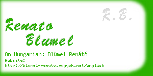 renato blumel business card